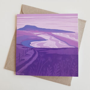 'Fleet View' art greetings card featuring an Isle of Portland, Dorset, landscape.